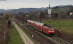 RE 26508 (Basel Bad Bf-Offenburg) mit Schublok 146 109-4 bei Denzlingen 17.3.12