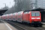 RE 2 nach Dsseldorf mit Schublok 146 001-3 in Recklinghausen 17.3.2012