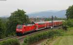 RE 26504 (Basel Bad Bf-Offenburg) mit Schublok 146 239-9  Hausach  bei Freiburg 27.5.12