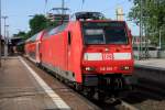 146 004-7 mit RE 2 nach Mnster in Recklinghausen 2.6.2012