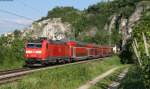 146 113-6 mit der RB 26547 (Freiburg(Breisgau) Hbf-Basel Bad Bf) bei Istein 16.6.12