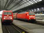 8.07.2012, Koeln Hbf, 146 024 (rechts) mit RE und 101 138-6