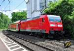 146 025 RE5 mit Dostos bei der Ausfahrt aus dem Hbf Bonn Richtung Koblenz - 02.06.2012