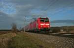 146 111-0 mit einem RE am 28.01.13 bei Hgelheim.