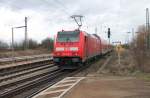 Hier schon wieder 146 228-2 mit einer RB bei der Ausfahrt am 10.03.2013 in Orschweier.