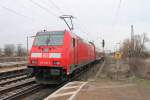 146 228-2  St. Georgen  am 16.03.2013 mit einer RB nach Offenburg. Hier bei der Ausfahrt aus dem Bahnhof von Orschweier.