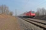 146 228-2  St.Georgen  mit einer RB nach Neuneburg (Baden) am 04.04.2013 bei der Einfahrt von Orschweier.