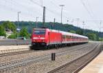 146 203 mit RE 19228 nach Mosbach-Neckarelz.Aufgenommen in Amstetten-Wrtt.am 2.7.2013