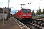 Am 10.10.2013 fuhr die Freiburger 146 231-6 als Steuerwagenersatz mit der 146 230-8 im Sandwich mit der RB 26568 von Neuenburg (Baden) nach Offenburg.