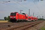 146 231-6 am 11.07.2013 bei der Einfahrt mit RB 26565 (Offenburg - Neuenburg (Baden)) in die Ortschaft Orschweier auf der KBS 703 gen Freiburg.