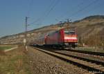 146 240-7 mit einen RE nach Frankfurt/M unterwegs am 11.03.14 bei Thüngersheim.