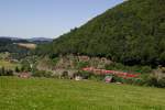 146 228-2 mit der RB 26947 (Freiburg (Breisgau) Hbf - Neustadt (Schwarzwald) zwischen Himmelreich und Hinterzarten am 21.06.14