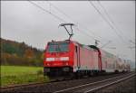 146 247-2 schiebt den RB 4607 nach Würzburg am 11.11.14.