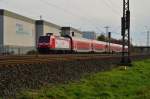 146 024 mit einem RE1 von Aachen nach Hamm Westfalen bei Langenfeld Berghausen.