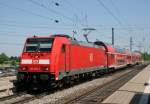 146 238 mit RB 26565 (Offenburg–Neuenburg [Baden]) am 13.05.2011 in Heitersheim