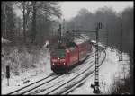 145124 war am 18.2.2016 um 9.39 Uhr vor dem Dosto nach Bremerhaven im Einsatz und kam um diese Zeit durch Vehrte.