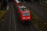 146 273 schiebt einen RE1 in den Düsseldorfer Hbf am 14.2.2016