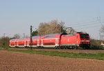 146 230 mit RE 26525 (Offenburg–Basel Bad Bf) am 19.04.2015 zwischen Kenzingen und Riegel-Malterdingen