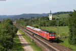 RE 17080 (Freiburg(Brsg)Hbf-Offenburg) mit Schblok 111 062-6 und 146 111-0 bei Denzlingen 10.6.16