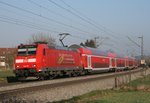 146 115 mit RE 17017 (Offenburg–Basel Bad Bf) am 18.03.2016 in Kollmarsreute