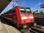 146 216 als Re 17016 (Basel Bad Bf - Offenburg) abfahrbereit in Basel Bad Bf.