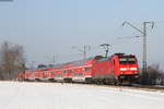 146 203-5 mit der RB 17211 (Freiburg(Brsg)Hbf-Neustadt(Schwarzw)) bei Kirchzarten 26.1.17