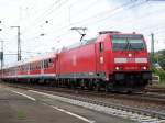 Die Br.146 222-5 fuhr am 16.05.07 als RE-zug von Aalen nach Stuttgart Hbf.