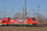 DB Lok 146 229-0 fährt beim Badischen Bahnhof ein. Die Aufnahme stammt vom 13.01.2018.