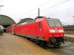 146 028-6 verlsst mit dem RE 10424 (RE4) den Hbf von Mnchengladbach.