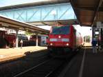 146 212-6 fhrt mit dem RE 4938 am 16.9.07 mit 4min Versptung statt der 8 angebenen n Gppingen ein