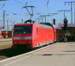 146 019-5 verlsst mit dem RE2 in Richtung Mnster(Westf)Hbf gleis 4 vom Essener Hbf.