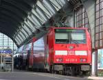 146 239-9 grade nach ihrer Ankunft in Karlsruhe Hbf kommend aus Konstanz.