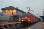 146 215-9 stand am Morgen des 04.10.07 mit RE 19429 von Aalen nach Stuttgart HBF auf Gleis 2 des Aalener Bahnhofs.