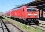146 222-5 mit RE 4310 von Rostock Hbf nach Bad Kleinen kurz vor der Ausfahrt im Rostocker Hbf.08.05.2026 