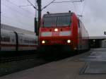 146 123-5 kam mit ihrem Zug von Bremen in Hannover HBF an und fhrt jezt Richtung Hannover Pferdeturm