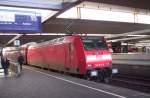In Dsseldorf Hbf an Gleis 15 stand gestern (21.3.2005) die 146 013-8 mit dem RE1  NRW-Express  nach Aachen Hbf.