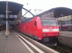 Baureihe 146 119-3 wartet am 17.05.2005 in Darmstadt Hbf auf ihre Abfahrt nach Heidelberg.