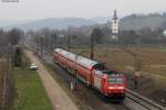 146 110-2  Mllheim/Baden  mit dem RE 26519 (Offenburg-Basel Bad Bf) bei Denzlingen 19.2.11