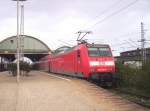 146 003-9 als RE 4 auf dem Weg nach Dortmund Hbf in M´gladbach Hbf.