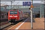 146 118-5 verlässt mit RE Kassel-Wilhelmshöhe in Richtung Frankfurt am Main (20.4.2015).