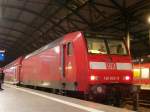 146 022-9 beim Aufrsten im Aachener Hbf.