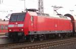 146 014-6 kurz vor ihrer Abfahrt nach Hamm(Westf) in Dren am 19.02.2007