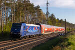 SRI 146 522-8 am RE9 nach Bremen bei Bramstedt. 28.4.26