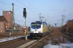 146 531 mit einem Metronom nach Gttingen bei Hannover Bismarkstrae am 20.2.2010.