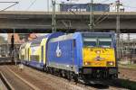 Metronom Mietlok 146 521 verlsst am 26.4.11 Hamburg-Harburg nach Lneburg.