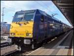 E-Lok 146 521-0 in Rostock am Hauptbahnhof am 11.02.2014