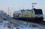 146 542 Metronom + defekter Steuerwagen bei Salzderhelden am 23.01.2016