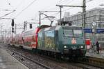 DB 146 010  Schloss Wackerbarth  Werbelok mit S1 in Dresden Mitte, April 2017.
