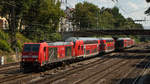 146 236-5 mit dem RE wird gleich in den Bahnhof Offenburg einfahren.