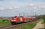 146 223-3 mit dem RE 4213 (Stuttgart Hbf-Biberach(Riß) bei Kuchen 23.5.19